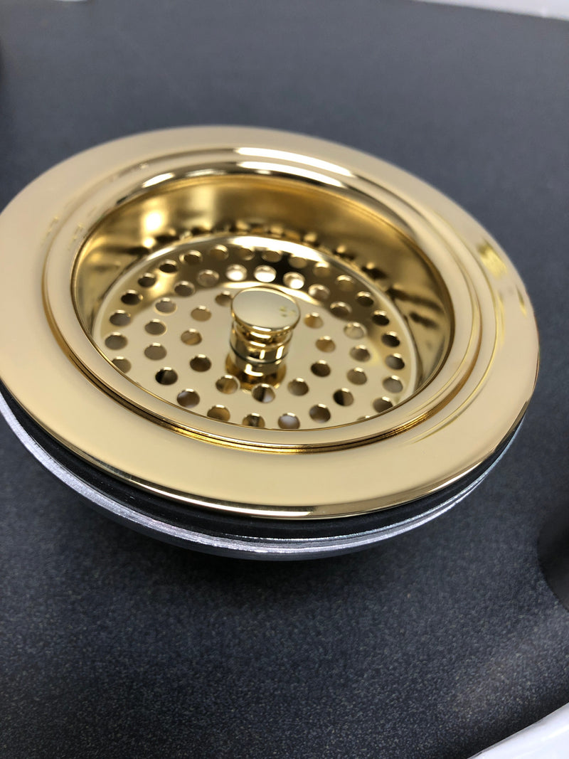 Kohler K-8801-PB Duostrainer 3-1/2" Basket Strainers - Polished Brass