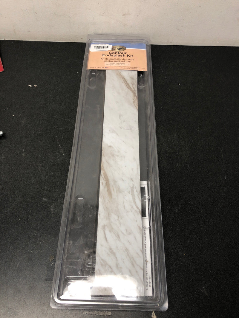 Hampton Bay Laminate End Splash Kit w/ Bullnose Edge Drama Marble E2000