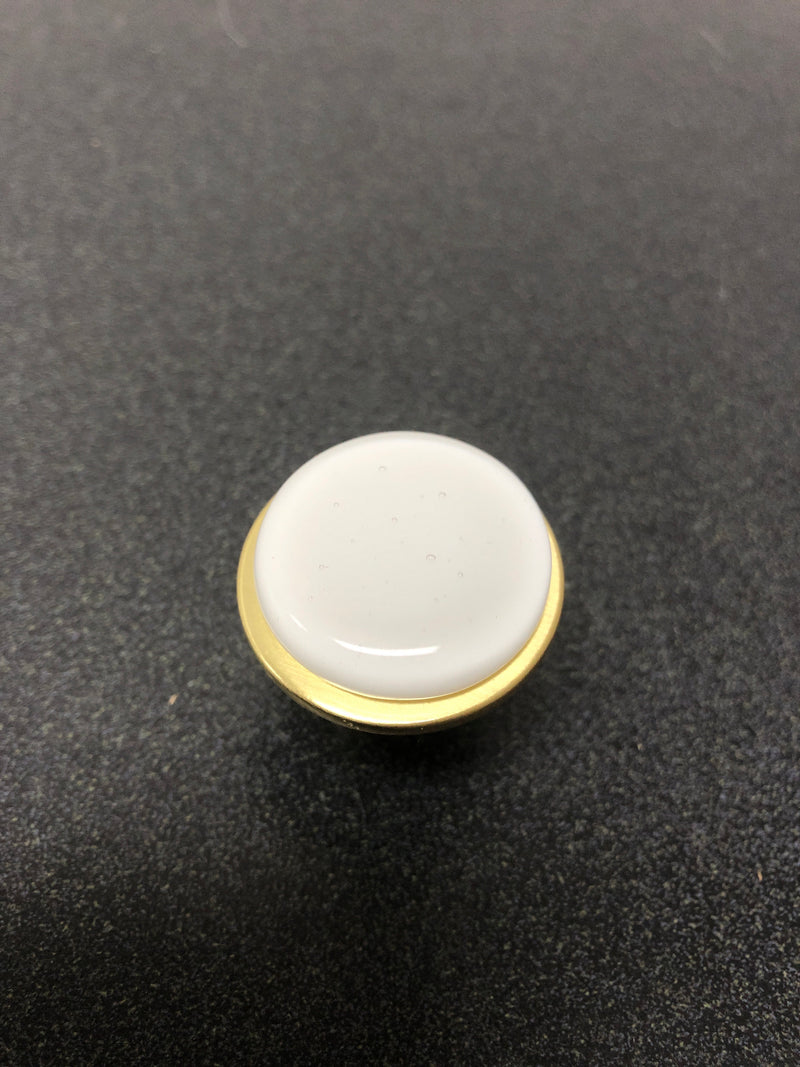 Sietto R-1300-SB Geometric 1-1/4 Inch Mushroom Cabinet Knob - Satin Brass