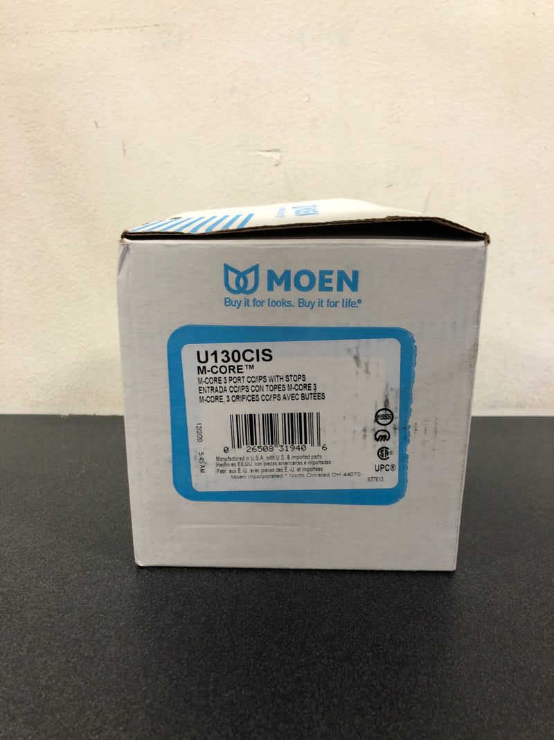Moen M-Core 3 Port Pressure Balanced 1/2" CC and IPS Shower Valve with Stops