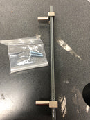 Sietto P-1902-9-PC Adjustable Center to Center 9 Inch Long Handle Cabinet Pull with Slate Gray Glass - Polished Chrome