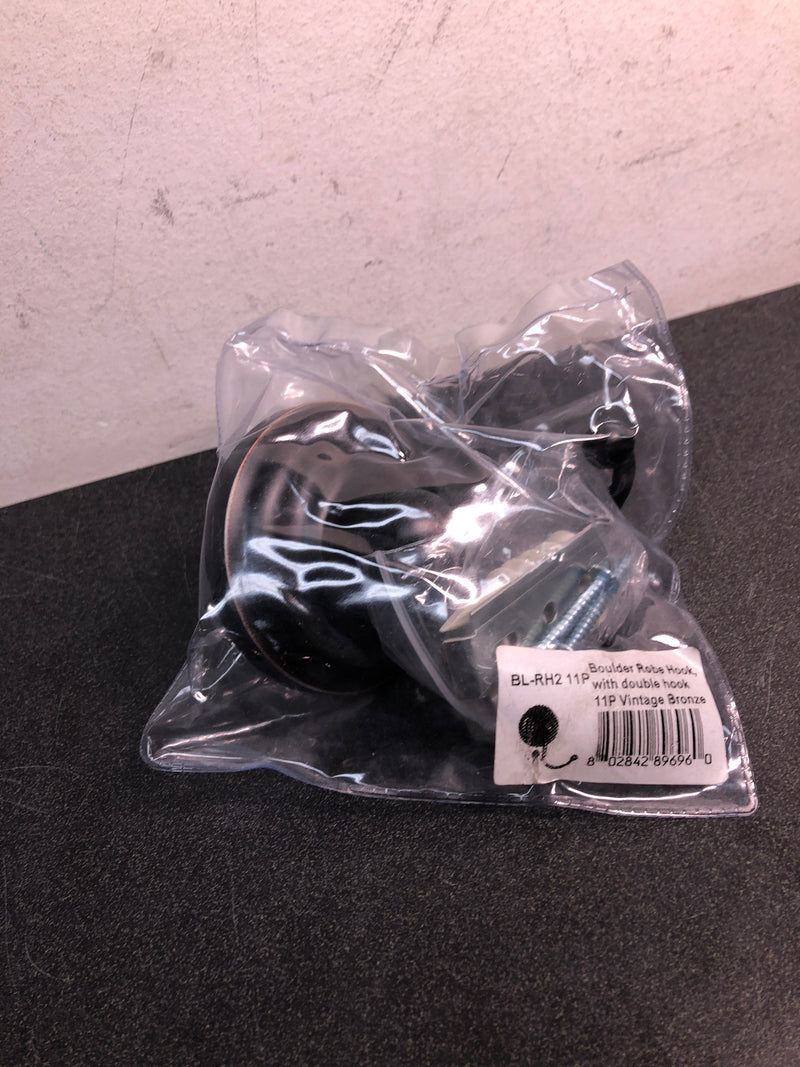 Sure-Loc BL-RH2 11P Boulder Double Robe Hook - Vintage Bronze
