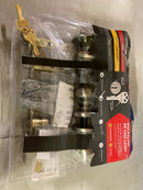 Kwikset T242CV15SMTCPCO Cove Satin Nickel Keyed Entry Door Knob and Single Cylinder Deadbolt Project Pack featuring SmartKey and Microban