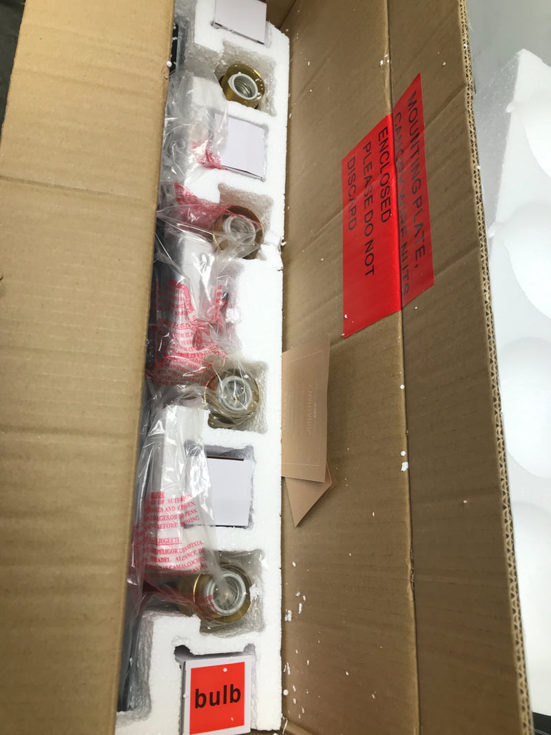 JONATHAN Y Lighting JYL3529A Marais 4 Light 30" Wide LED Bathroom Vanity Light - Black / Brass Gold