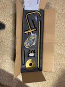 Roswell 809215-BTF-BG Delara Single-Handle Freestanding Tub Faucet with Hand Shower in Brushed Gold