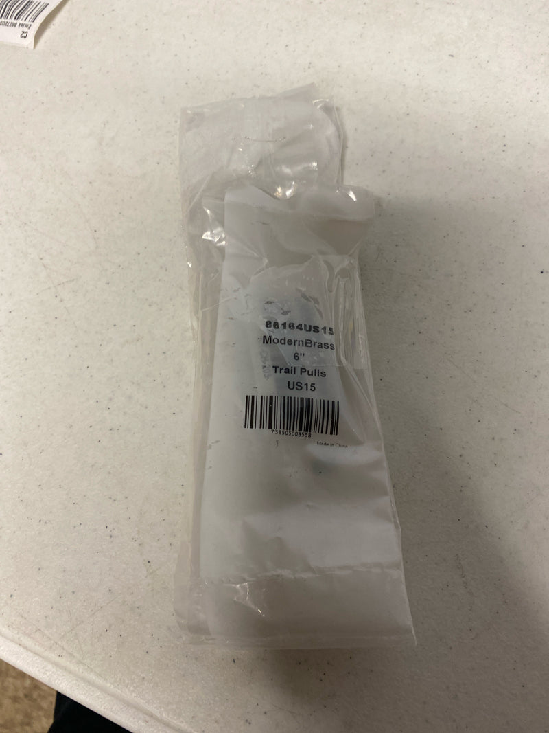 Emtek 86164US15 Trail 6 Inch Center to Center Handle Cabinet Pull from the Contemporary Collection - Satin Nickel