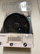 Kohler R27875-G-BL Cursiva 3-Spray Patterns 6.75 in. Wall Mount Fixed Showerhead in Matte Black