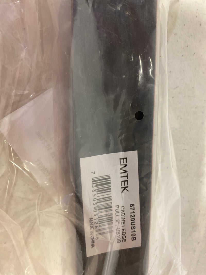 Emtek 87120US10B Edge 6 Inch Center to Center Finger Cabinet Pull - Oil Rubbed Bronze