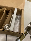 Baldwin PSTUBCFR150 Tube Passage Door Lever Set with 5 Inch Rectangle Rose from the Reserve Collection - Satin Nickel