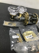 Baldwin Reserve PSCRYTRR003 Passage Crystal Knob with Traditional Round Rose Lifetime Brass Finish