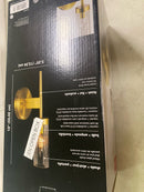 GLOBE Electric 65000103 1-Light Wall Sconce, Matte Brass, Ribbed Clear Glass Shade, Modern Wall Lights for Living Room, Bedroom, Hallway, or Dining Room, Candelabra Base, Home Decor