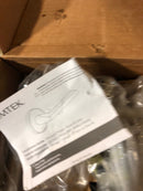 Emtek Privacy Set, Square Rosette, Myles Lever, Left Hand, Satin Nickel