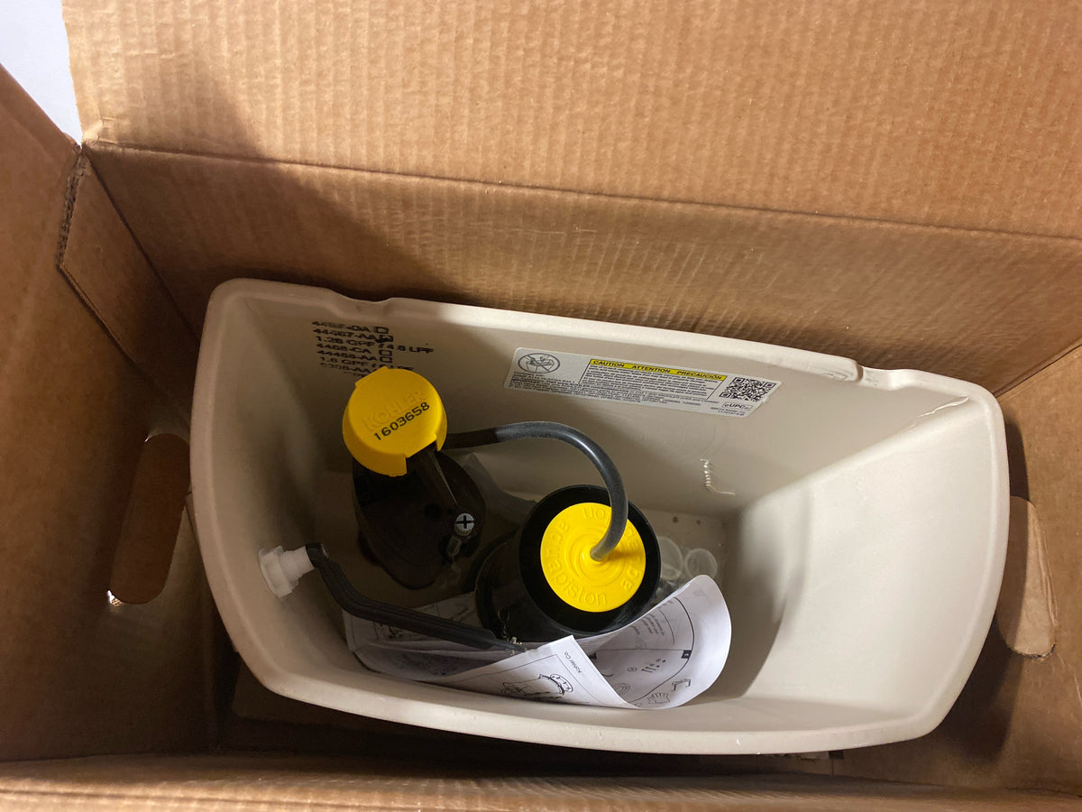 Kohler K-44467-0 Highline 1.28 GPF Toilet Tank Only with Left Hand Lever and AquaPiston Technology - White
