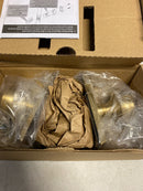 Emtek 8521NWUS4 Norwich Non-Turning Two-Sided Dummy Door Knob Set with Rectangular Rose from the Brass Classic Collection - Satin Brass