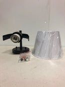 Unbranded 743-1S-MB Z-Studio Linen Pendant 8 in. 1-Light Matte Black Wall Sconce Light with Ivory Fabric Shade with No Bulbs Included