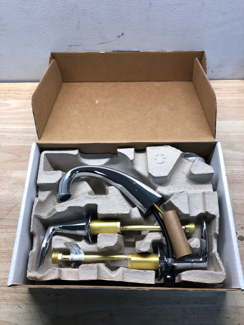 Kohler K-45102-4-CP Alteo Widespread Bathroom Faucet with Ultra-Glide Valve Technology - Free Metal Pop-Up Drain Assembly with purchase - Polished Chrome