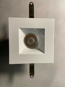 WAC Lighting R3BSD-SWD-WT Oculux Warm Dim 3.5" LED Square Recessed Trim with 19° Spot Beam Spread - White