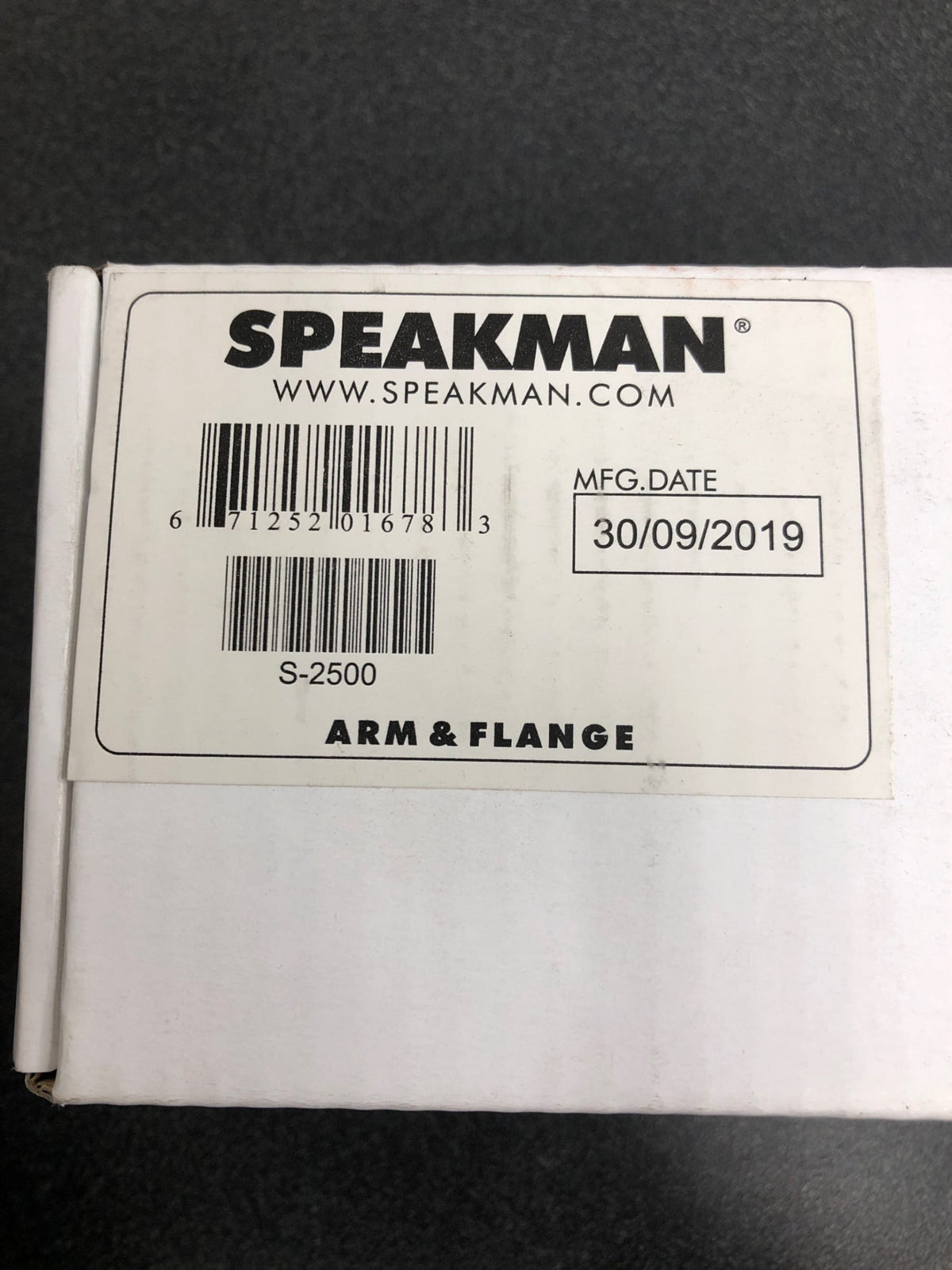 Speakman S-2500 7" Brass Shower Arm and Flange with 1/2" NPTM Inlet and Outlet - Polished Chrome