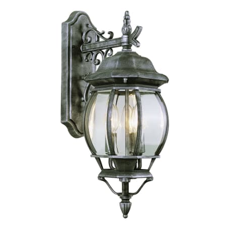 Trans Globe Lighting 4054 BK Three Light Up Lighting Outdoor Wall Sconce from the Outdoor Collection - Black