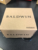 Baldwin Round Non-Turning One-Sided Dummy Door Knob with Square Rose - Satin Black