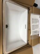 Miseno MNO1812RUBWH Cafe 21" X 15" Undermount Bathroom Sink with Overflow (Mounting Clips Included) - Bright White