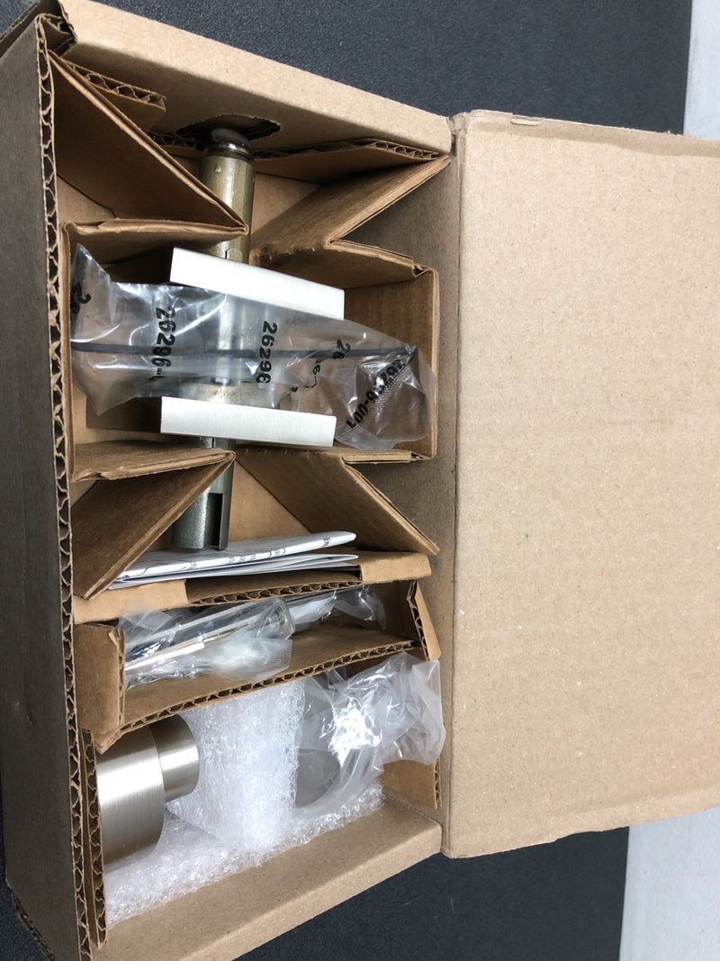 Baldwin ENCONCSR150 Contemporary Single Cylinder Keyed Entry Door Knob with Square Rose - Satin Nickel