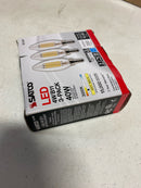 Satco S21367 4 Watt B11 LED; Clear; Candelabra Base; 90 CRI; 3000K; 120 Volt; 3-Bulbs