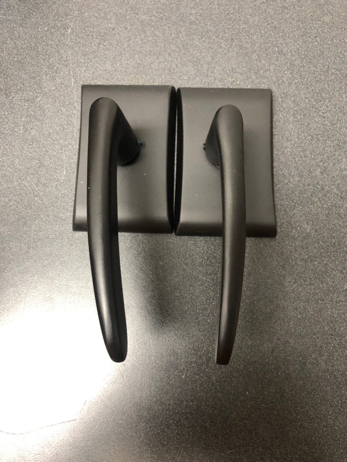 EMTEK Poseidon Lever Dummy Set (Pair) with Matching Finish Neos Rosette - Available in 7 Finishes - 5051POSUS19 - Flat Black (US19)