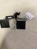 Kwikset 334SQT-514 Passage Pocket Door Locks, Matte Black