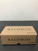 Baldwin PVTUBCFR190 Tube Privacy Door Lever Set with 5 Inch Rectangle Rose from the Reserve Collection - Satin Black