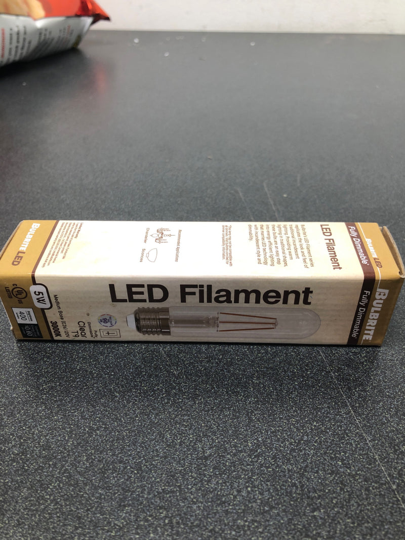 Bulbrite 776892 - led5t9/30k/fil/3 tubular style antique filament led light bulb