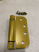 Emtek 95034US3 4" x 4" Spring Mortise Hinge with 5/8" Radius Corners - Pair - Polished Brass