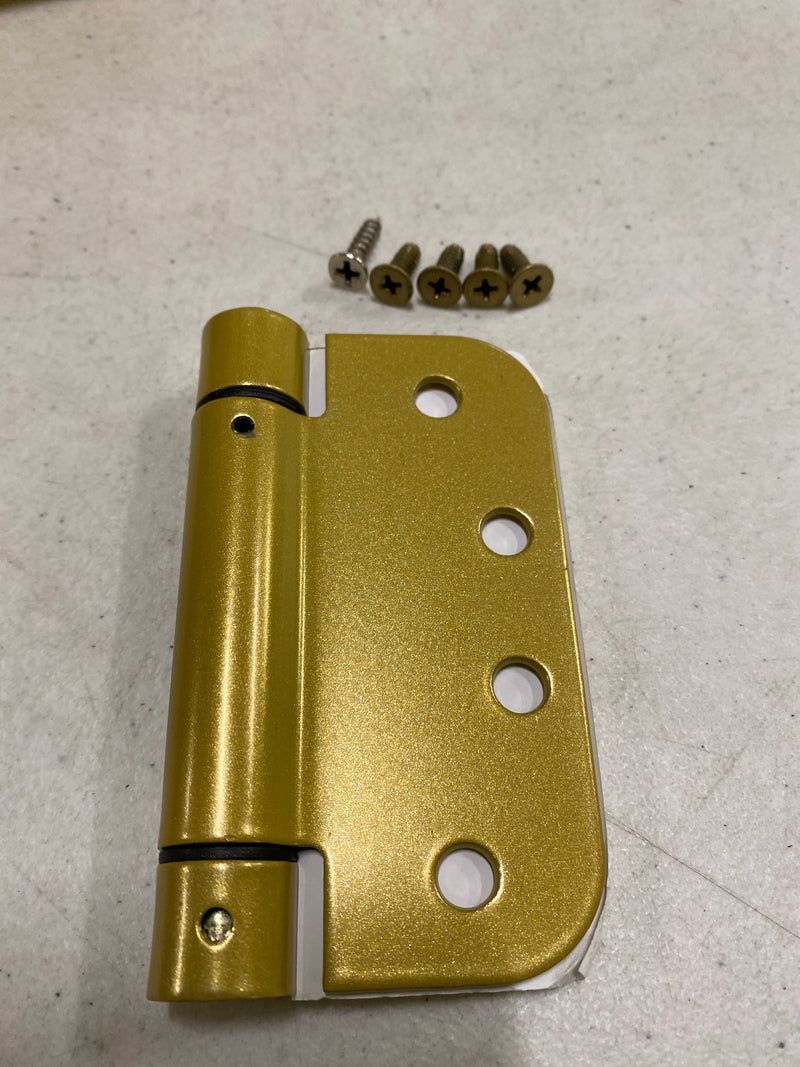 Emtek 95034US3 4" x 4" Spring Mortise Hinge with 5/8" Radius Corners - Pair - Polished Brass