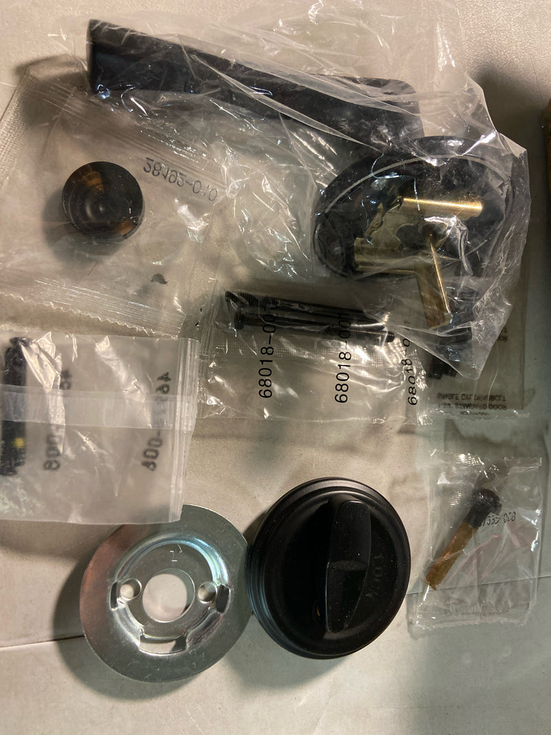 Kwikset 966KAL-514.UNIV Katella Lever Single Cylinder Interior Pack with Round Rose for Handlesets - Matte Black