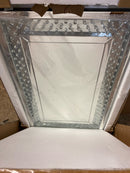 Elegant Décor Sparkle 24" Contemporary Crystal Rectangle Mirror, Clear - MR9101