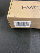 Emtek 8442US19 RH Stretto Modern Rectangular Single Cylinder 1.125" Lock with Turn Piece from 8440 Series - Flat Black Athena Lever