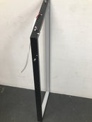 Oukaning HG-HCXLST-3563 35.4 in. 1-Light Black Modern Geometric Dimmable Selectable LED Semi-Flush Mount Ceiling Light with Remote