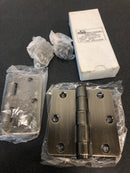 Deltana S35R4HD15A 3.5" x 3.5" Plain Bearing 1/4" Radius Corners Mortise Hinge - Pair - Antique Nickel