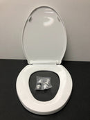 Signature Hardware 447335 Bradenton and Grayvik Elongated Closed-Front Toilet Seat And Lid with Soft Close and Quick Release - White