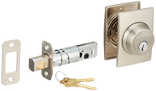 Schlage Lock Company B60CEN619 Single Cylinder Grade 1 Deadbolt with Decorative Century Rose, Satin Nickel