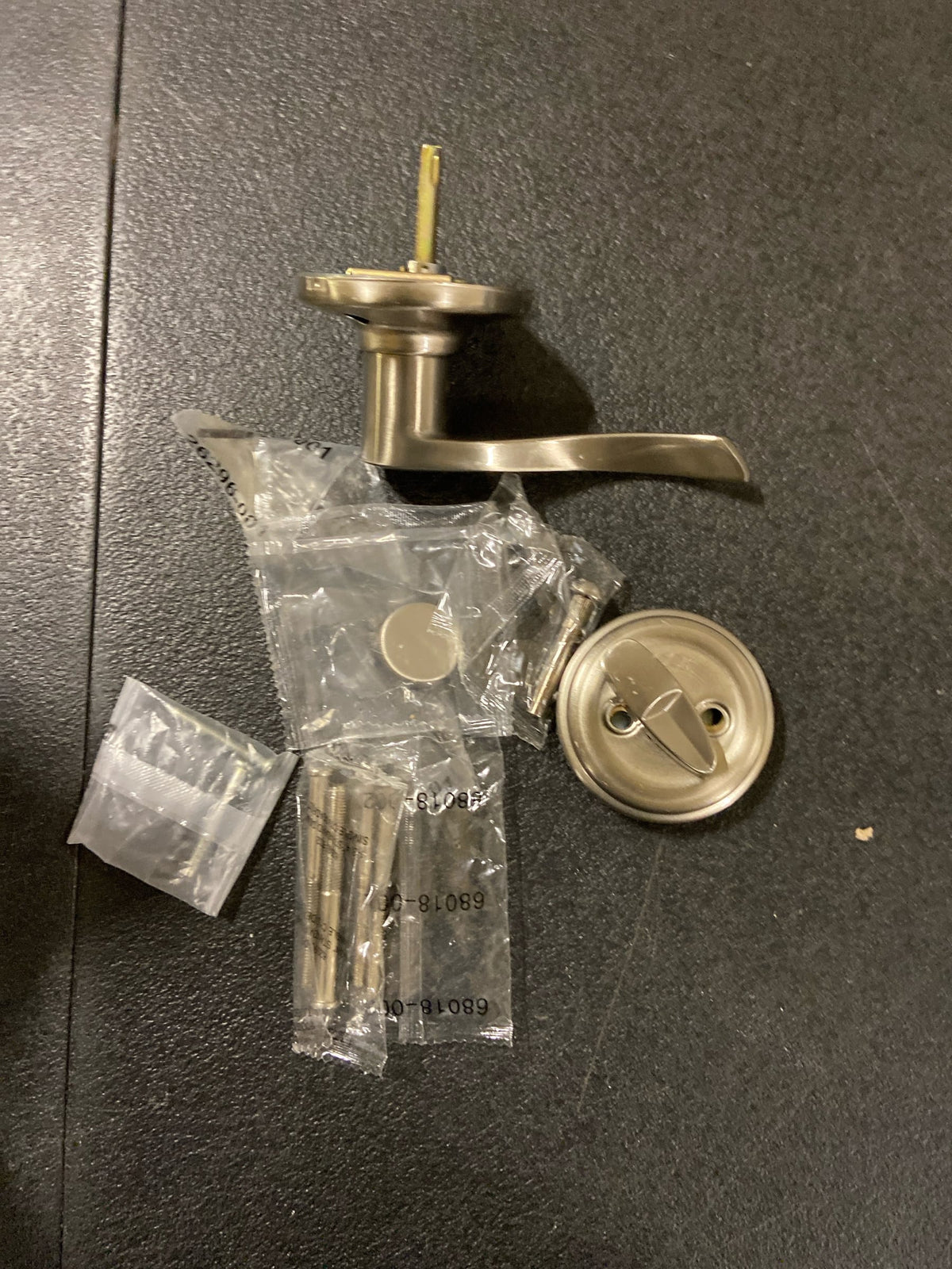 Kwikset 966BLRH-15.UNIV Balboa Right Handed Lever Single Cylinder Interior Pack with Round Rose for Handlesets - Satin Nickel