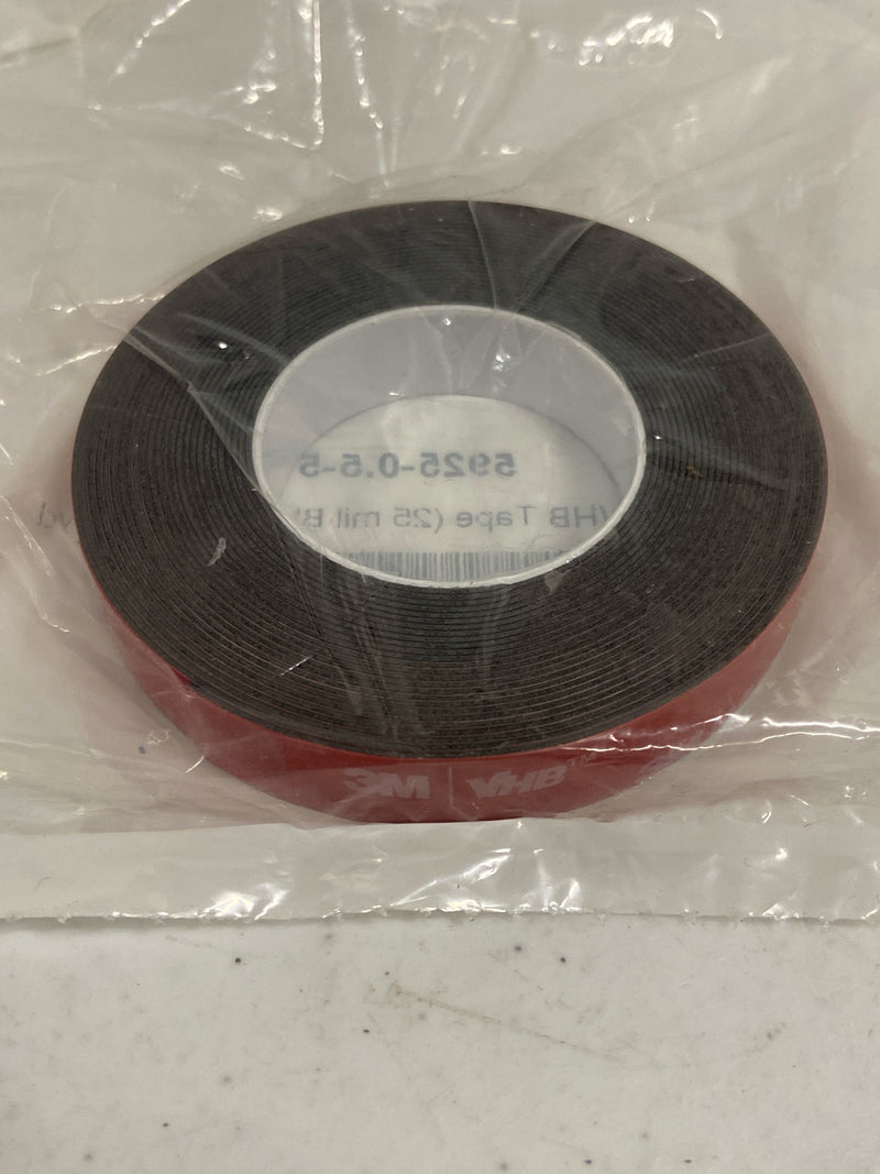 3M Double Sided Mounting Tape 5925 VHB Black Foam Tape High Bond Waterproof Heavy Duty Strong Adhesive Tape Thick 0.025 in Fastener Replace Décor Frame Logos