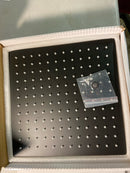 Bwe A-9H7802-B-12 1-Spray Patterns 12 in. Single Wall Mount & Ceiling Mount Square Rain Fixed Shower Head in Matte Black