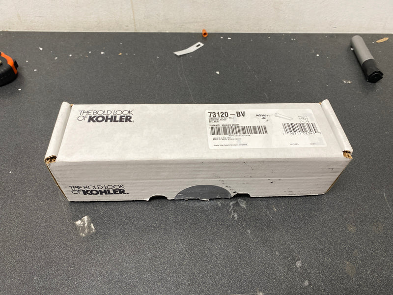 Kohler 73120-BV Composed Wall-Mount Bath Spout, Vibrant Brushed Bronze