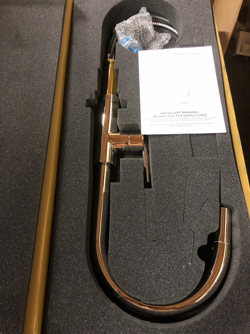 Newport Brass 1500-5113/15 East Linear 1.80 GPM Single Hole Pull Down Kitchen Faucet - Polished Nickel