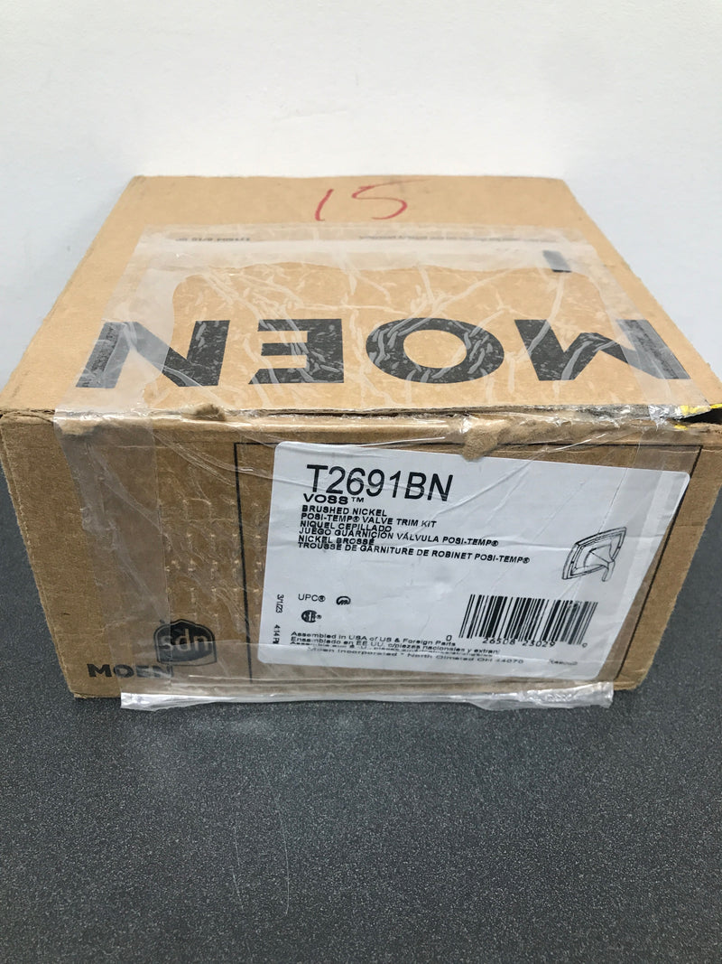 Moen T2691BN Voss Single Handle Posi-Temp Pressure Balanced Valve Trim Only (Less Valve) - Brushed Nickel