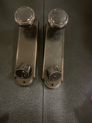 Emtek 8997US10B Delaware Series Double Cylinder Keyed Entry Set with 9 Inch Tall Backplate From the American Classic Collection - Oil Rubbed Bronze Norwich Knob