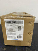 Kichler 55110BNB Ciona 9 in. 1-Light Brushed Natural Brass Bathroom Indoor Wall Sconce Light with Round Ribbed Glass