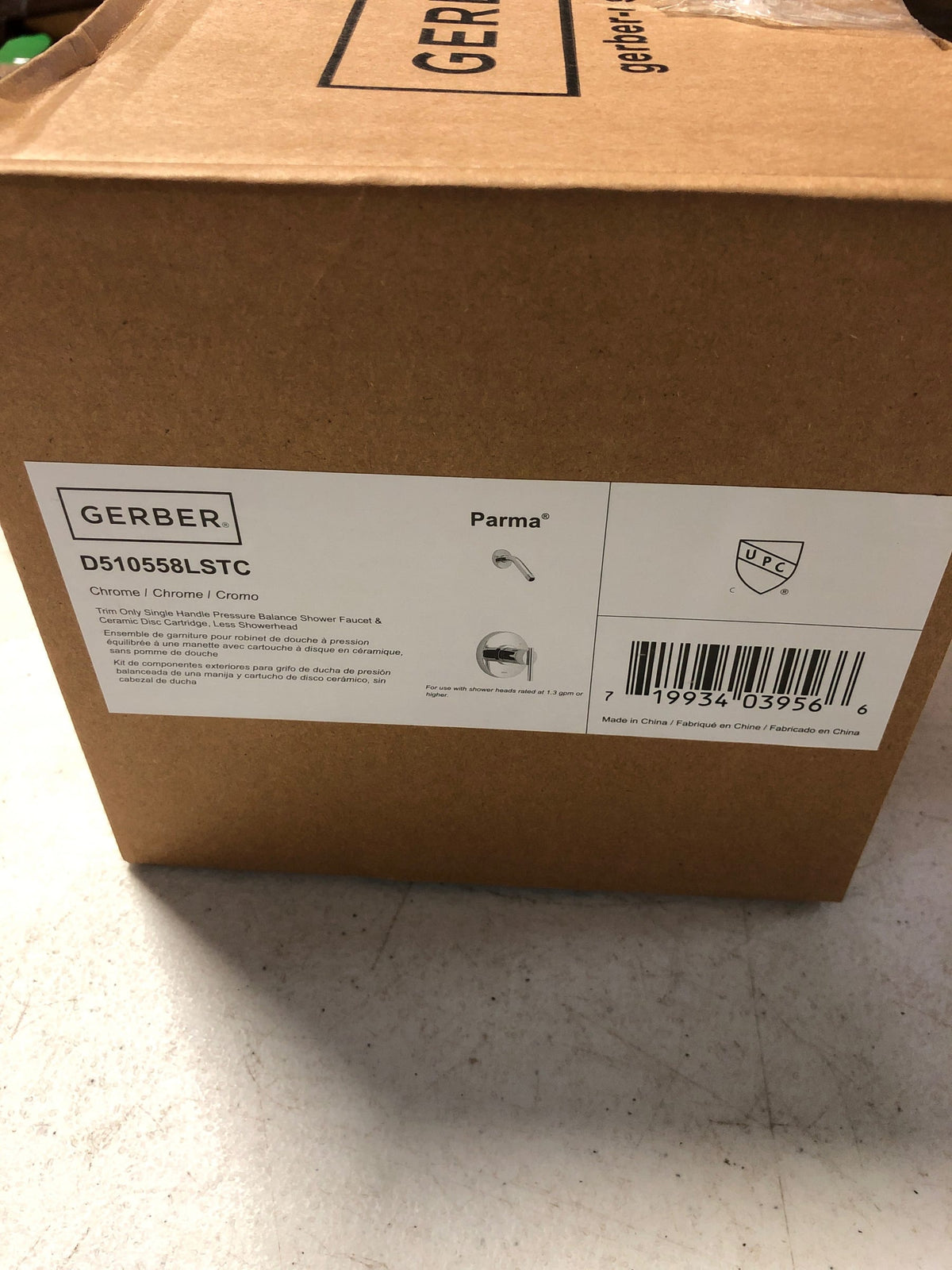 Gerber D510558LSTC Parma Shower Only Trim Package - Chrome