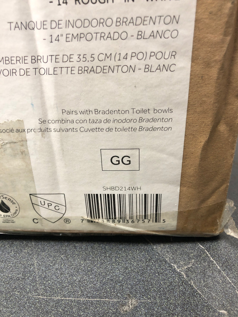 Signature Hardware 485615 CCY 1.28 GPF 14 TANK BRAD - White